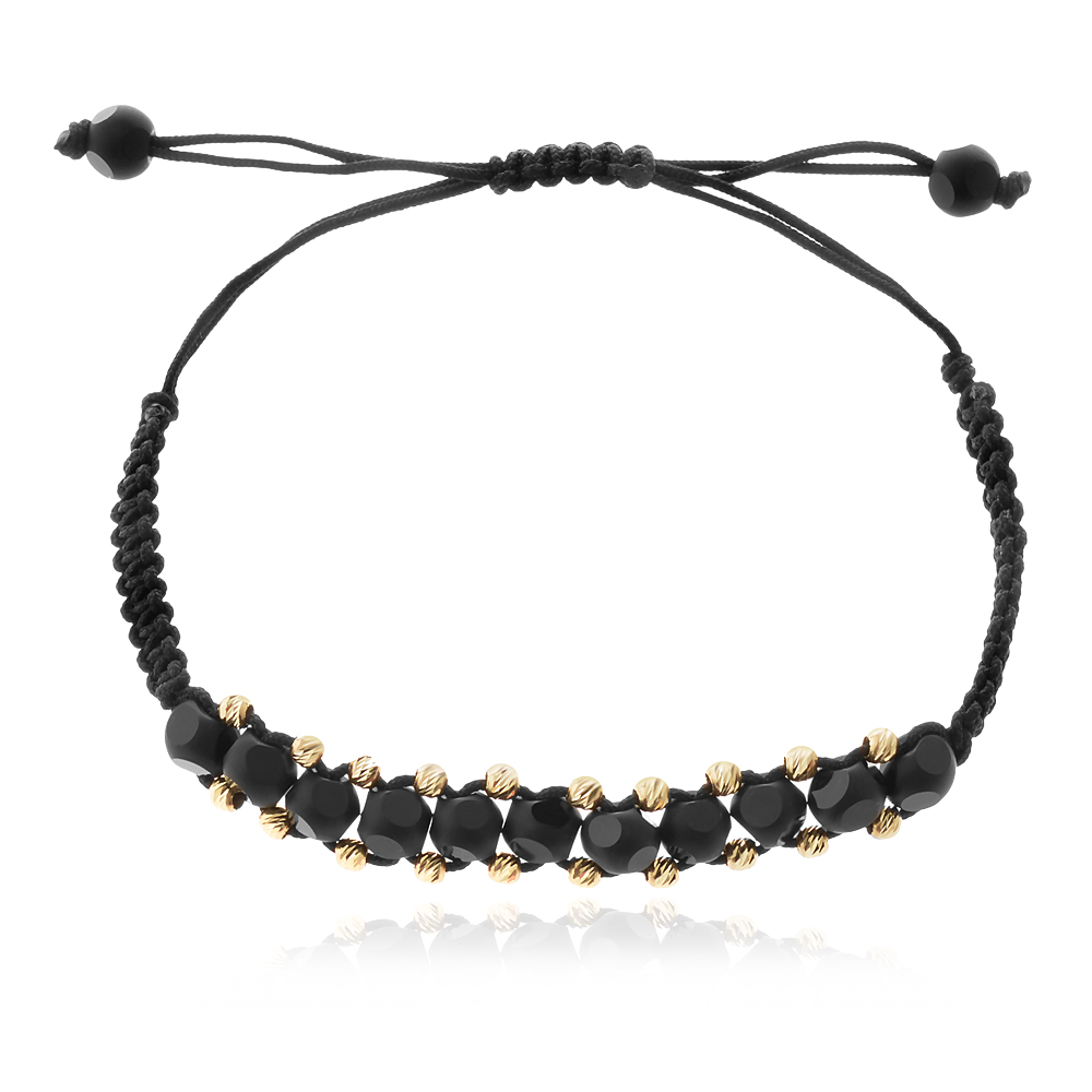 Гривна с конец и златни топчета