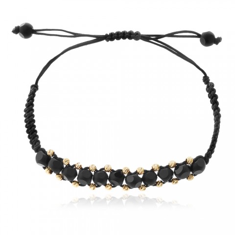 Гривна с конец и златни топчета