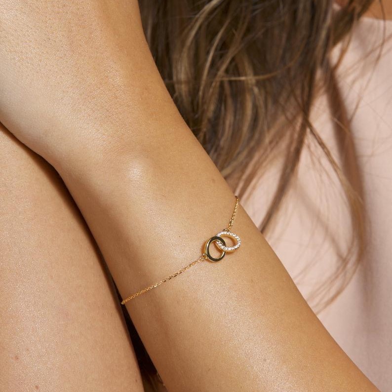 Златна гривна 14 карата EVER