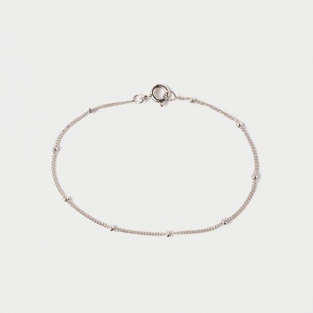 Златна гривна 14 карата с Полирани Топчета 