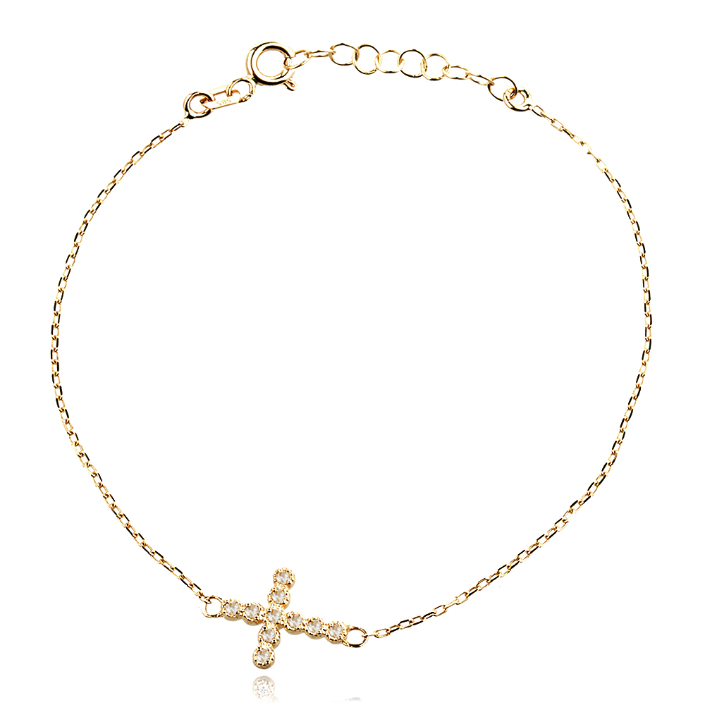 Златна гривна Luxe Cross