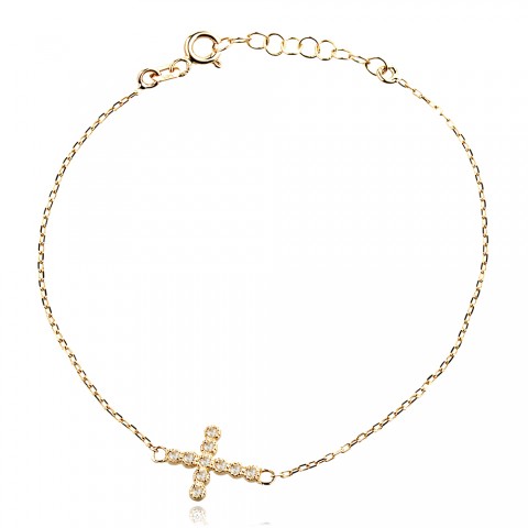 Златна гривна Luxe Cross