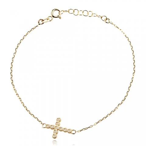 Златна гривна Luxe Cross