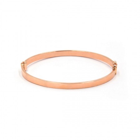 Златна твърда гривна Luxe Line