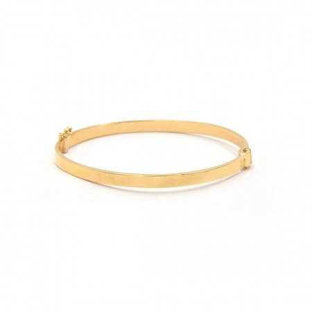 Златна твърда гривна Luxe Line