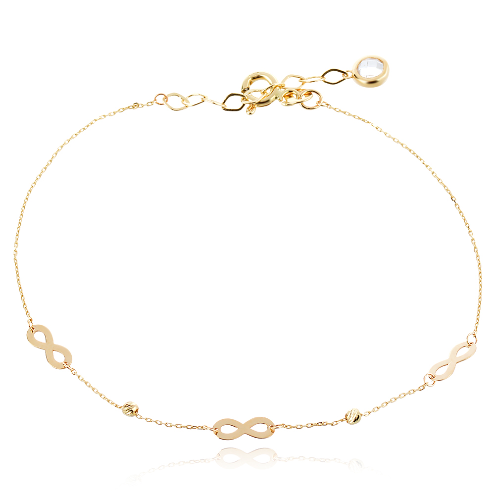 Златна гривна Infinity