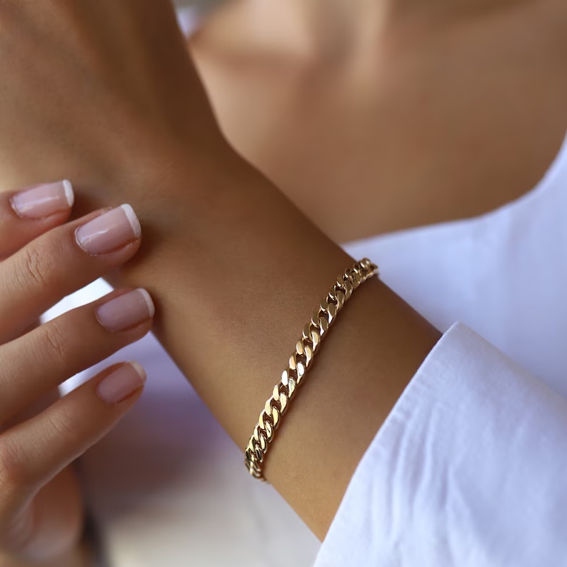  Златна гривна Miami Cuban