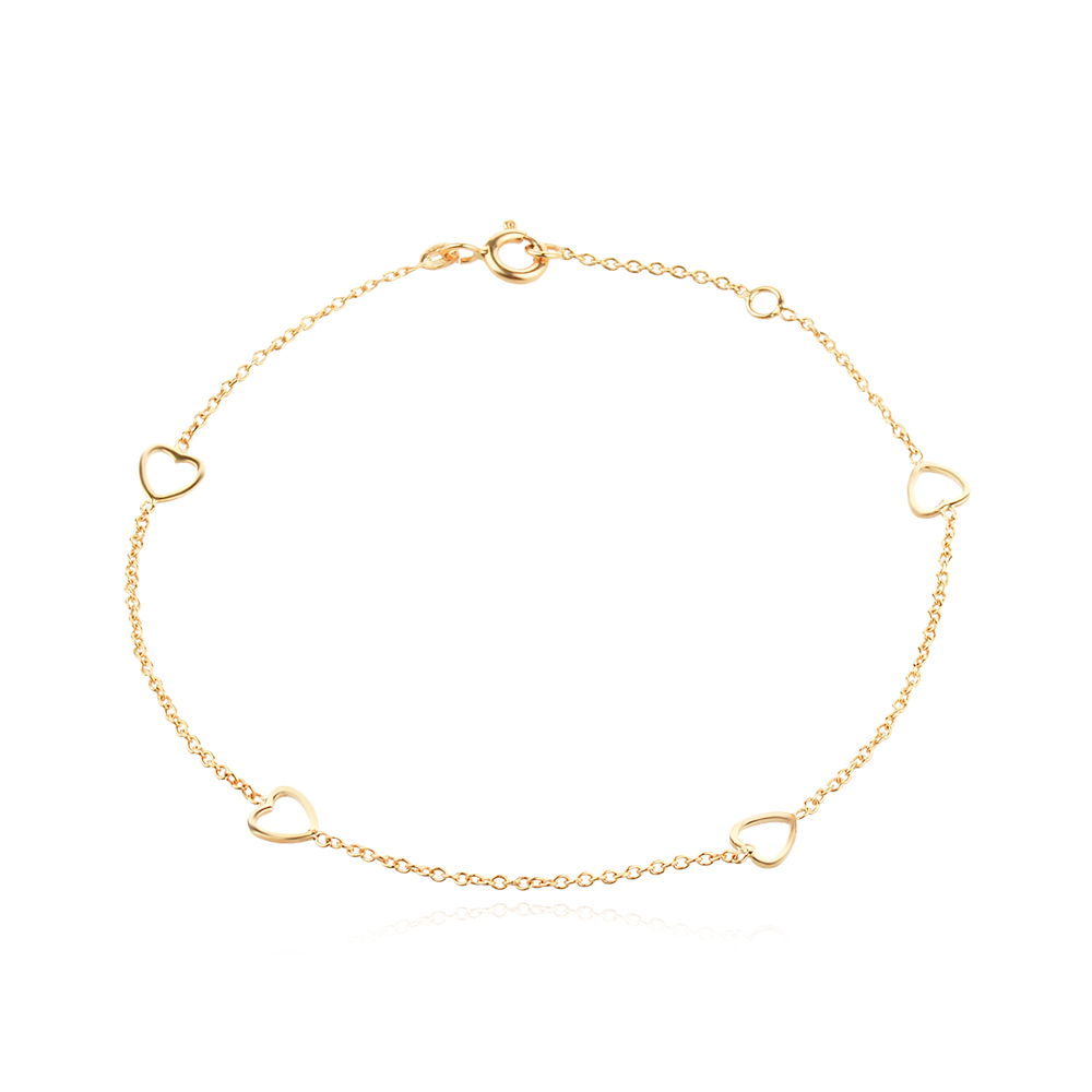 Златна гривна Mini Heart