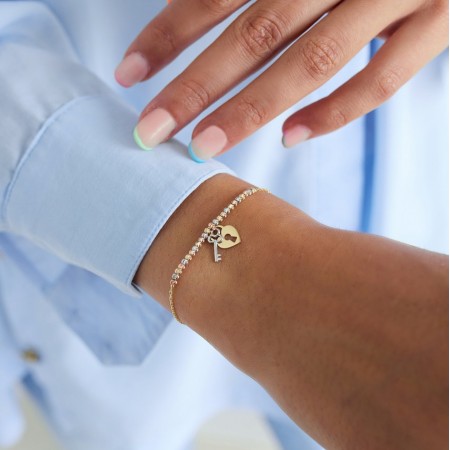 Златна гривна Keyra