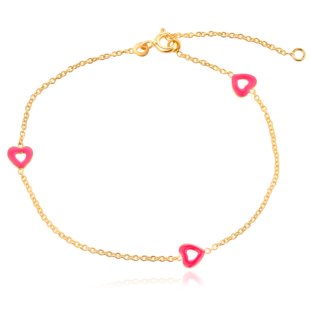 Златна Гривна Color Heart