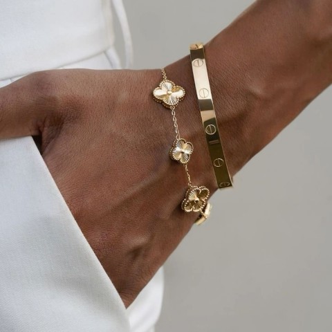 Златна Гривна Diamond Clover