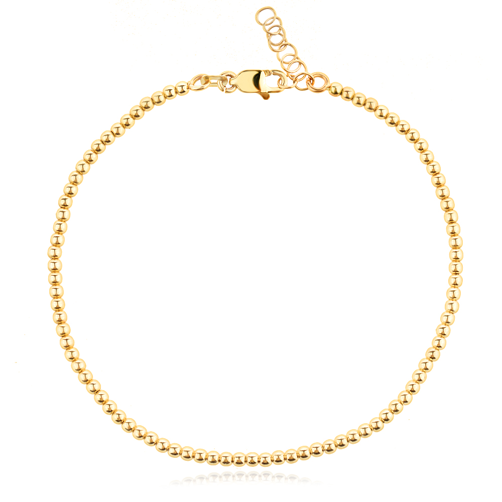 Златна гривна с топчета