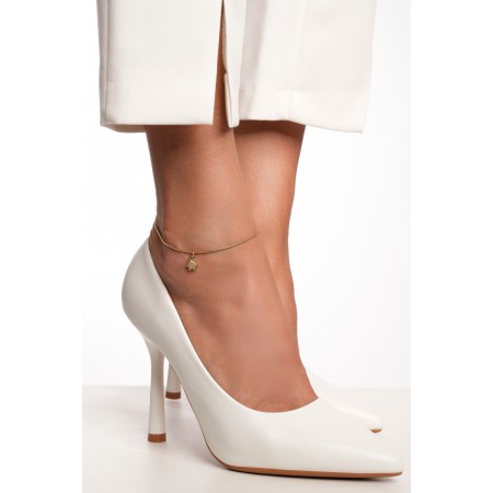 Златна гривна за крак Flower