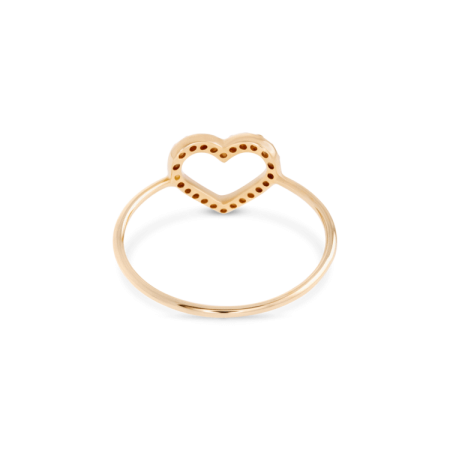 Златен пръстен Сърце с камъни 