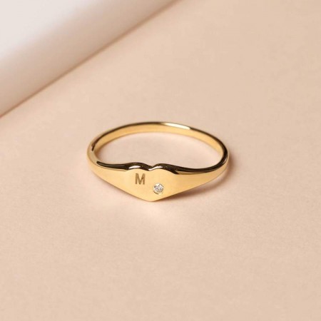 Златен пръстен СЪРЦЕ