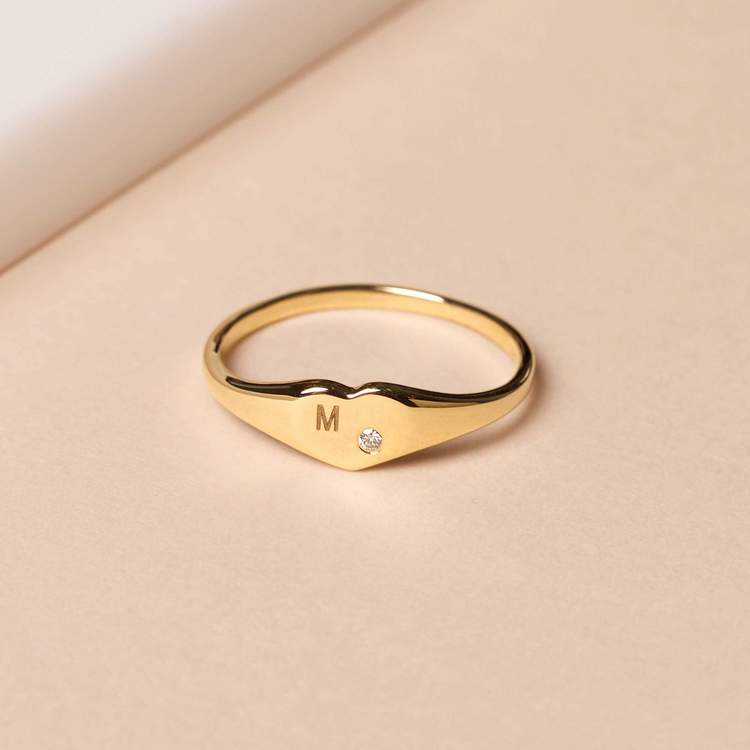 Златен пръстен СЪРЦЕ