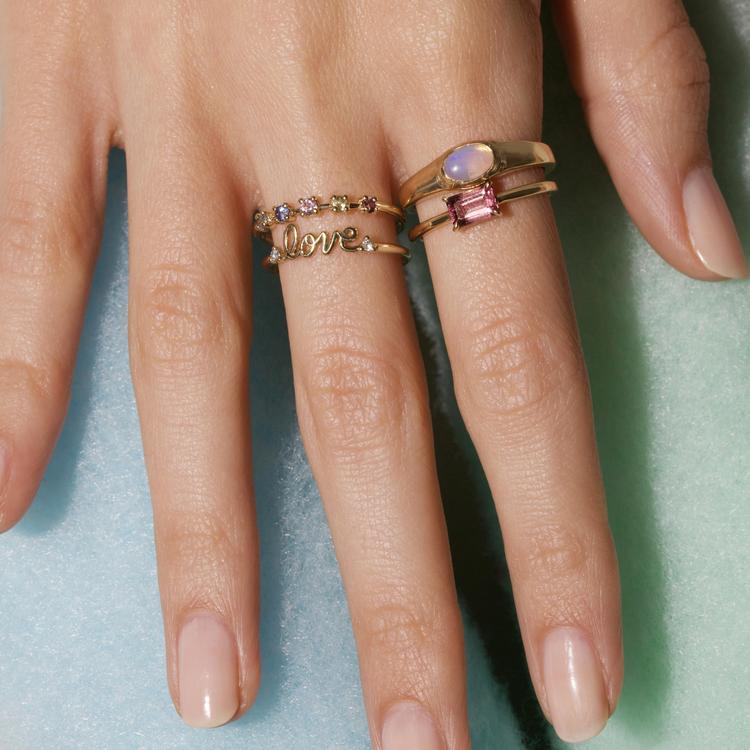 Златен пръстен LOVE