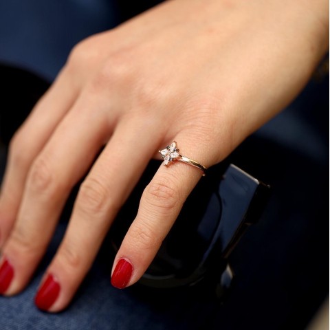 Златен пръстен FLOWER