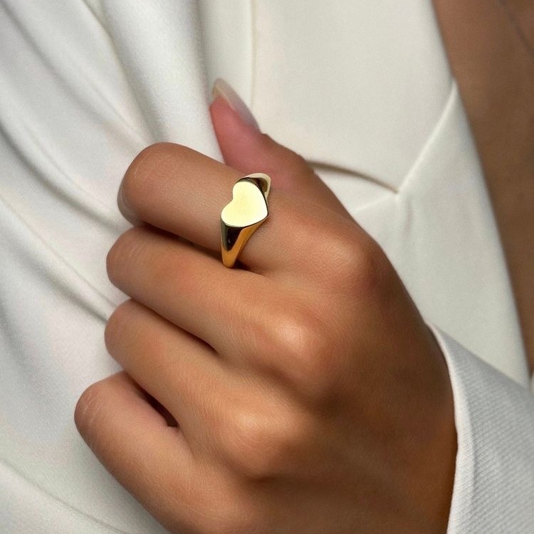 Златен пръстен Сърце