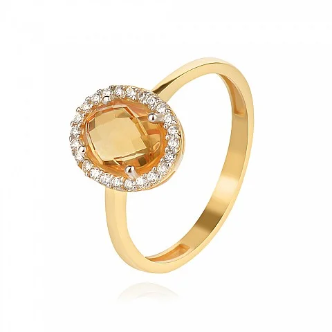 Златен пръстен Citrine Dreams