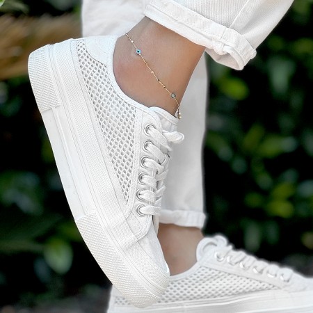 Златна гривна за крак Blue 