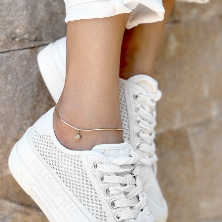 Златна гривна за крак Sunny