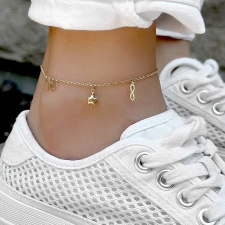 Златна гривна за крак Roli