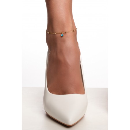 Златна гривна за крак Blue Eye Evil Златна гривна за крак Blue Eye Evil