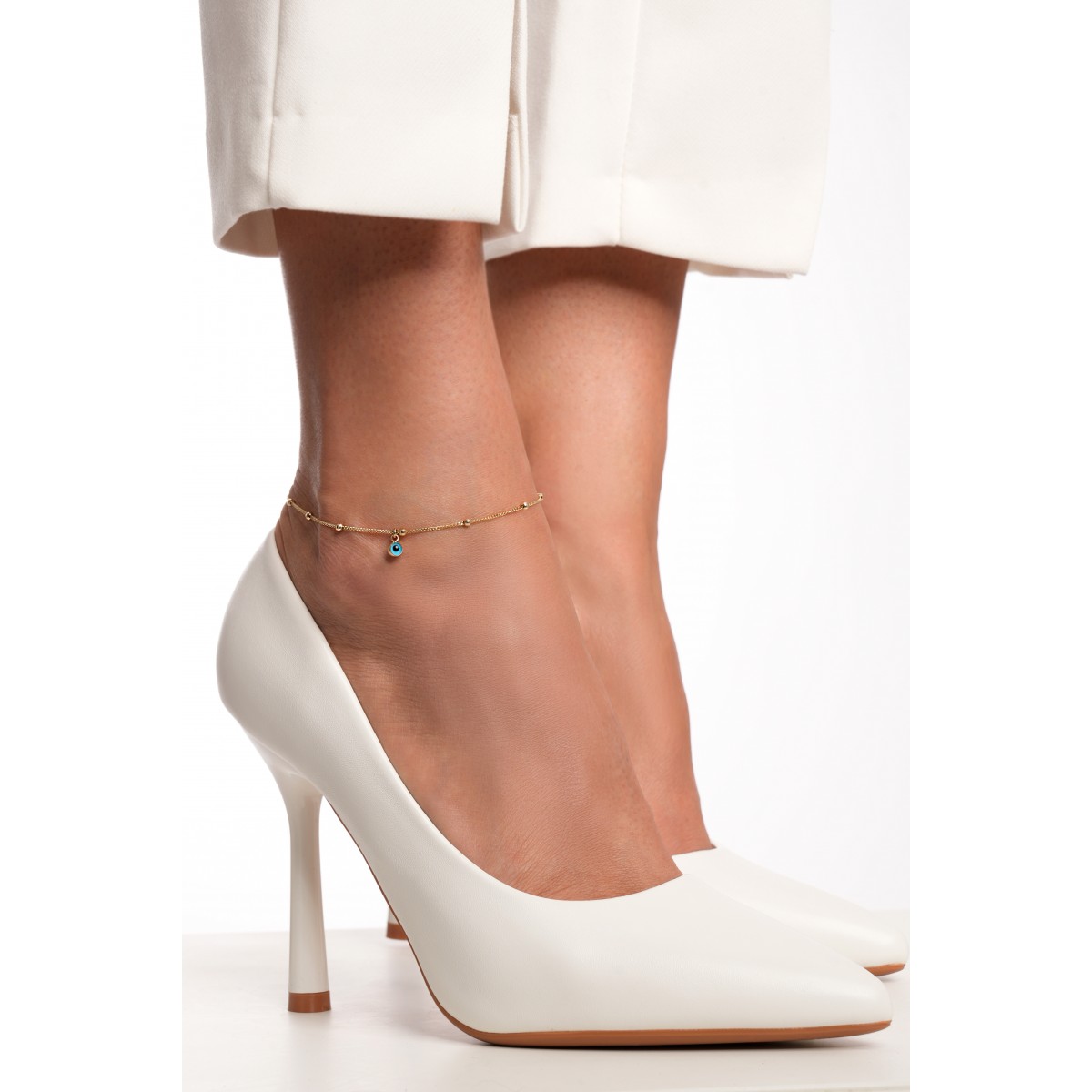 Златна гривна за крак Blue Eye Evil Златна гривна за крак Blue Eye Evil