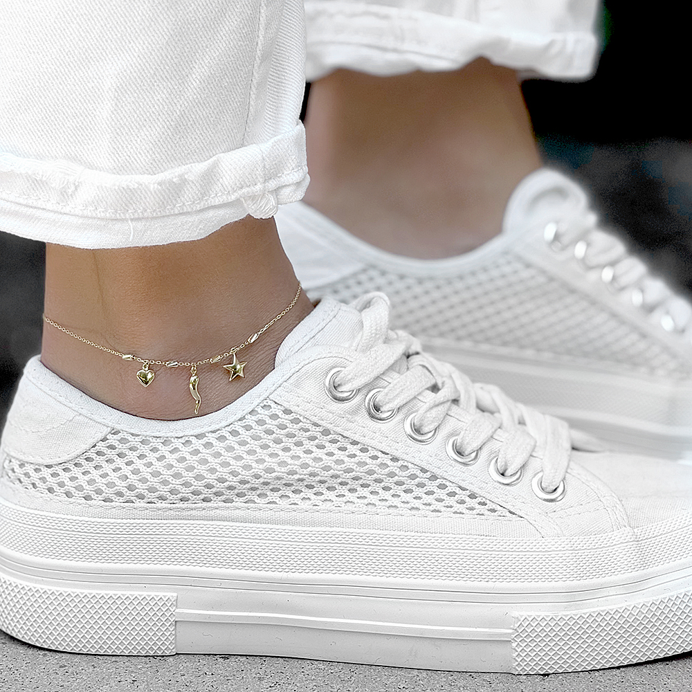 Златна гривна за крак Solmera