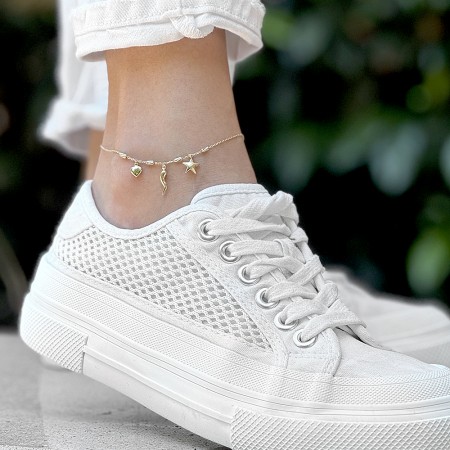 Златна гривна за крак Solmera