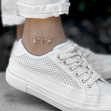 Златна гривна за крак Solmera